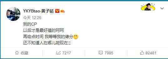 黄子韬回应站错CP