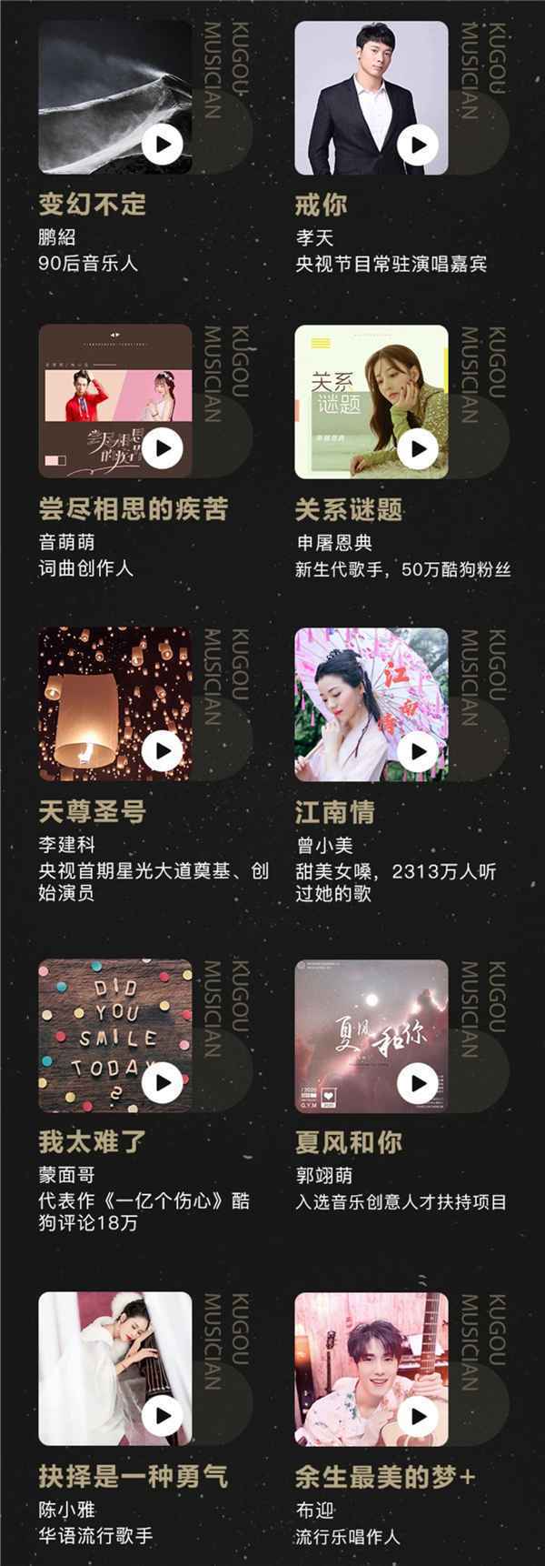 酷狗“星曜唱片计划”年度金唱片重磅出炉 总销量超5600首