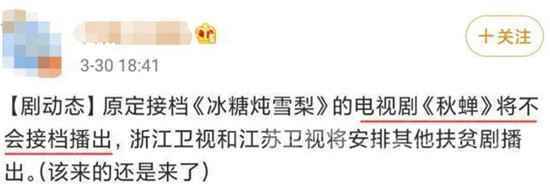《秋蝉》到底什么时候能播？又被撤档是真是假？