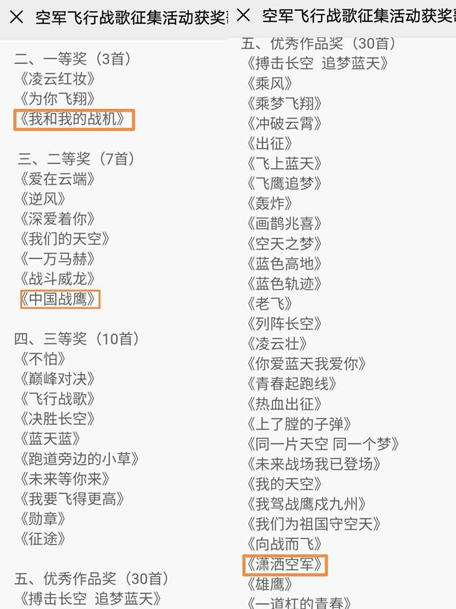 好听音乐首届空军飞行战歌征集活动歌曲获奖