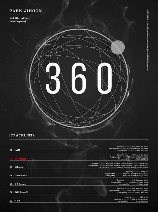朴志训迷你二辑《360》概念照、曲目表、MV 预告公开