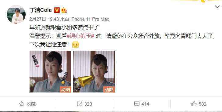 《锦心似玉》会员收官冬青迎来圆满结局 新生代小花丁洁展现风采