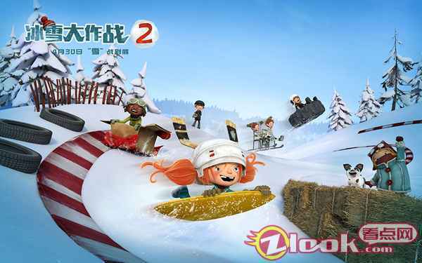 小镇孩子们享受雪橇大赛 《冰雪大作战2》终极版海报预告双发 高能雪仗即将来袭