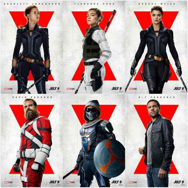 黑寡妇 漫威《黑寡妇》发布角色海报 马特达蒙新片曝剧照《绿衣骑士》曝海报