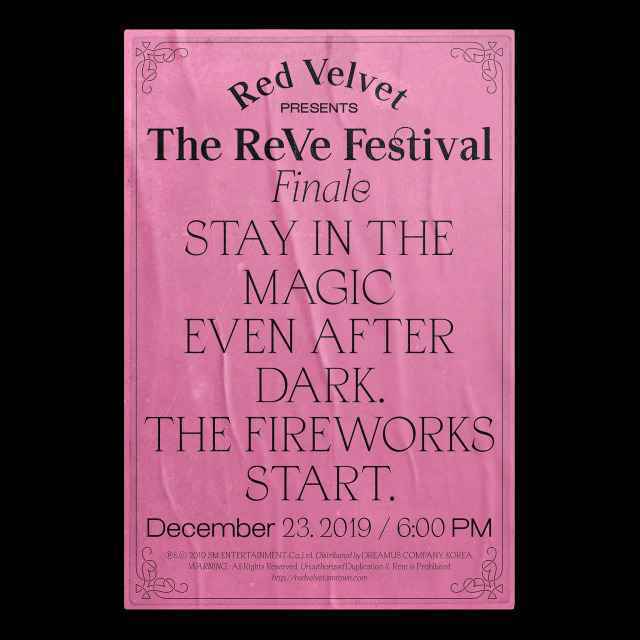 RED VELVET 将于12/23携《THE REVE FESTIVAL FINALE》回归