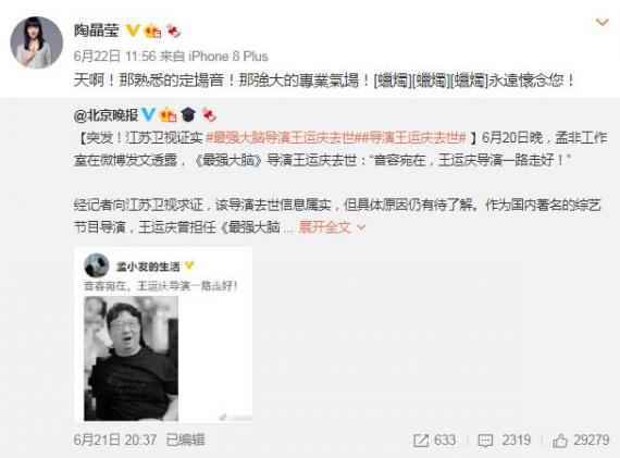 陶晶莹悼念