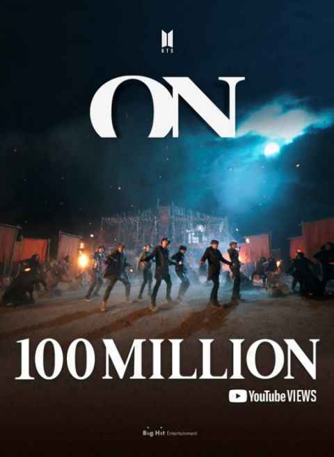 BTS防弹少年团〈ON〉MV 破亿！已累积23支破亿MV