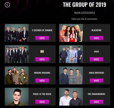 防弹少年团、BLACKPINK 在美人气高 入围《E! People's choice》三奖项！