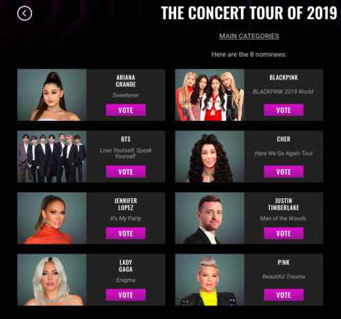 防弹少年团、BLACKPINK 在美人气高 入围《E! People's choice》三奖项！