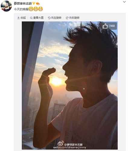 林志颖侧颜出镜欲吃夕阳 网友：热量有点啊