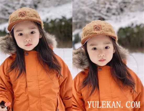 小酒窝雪地萌照像谁？董璇女儿小酒窝几岁了？