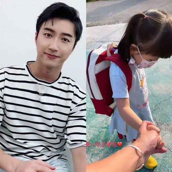 江宏杰紧牵3岁女儿亲自送上学 福原爱仍在日本