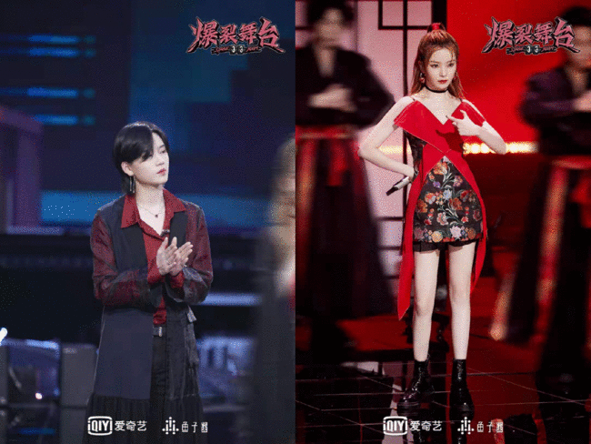 《爆裂舞台》周洁琼吴宣仪光脚上演泼漆舞台